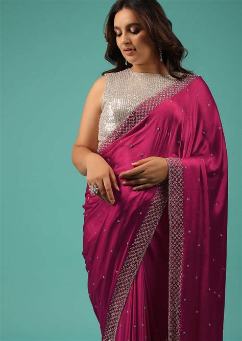 saree blouse white|white blouse with pink saree.